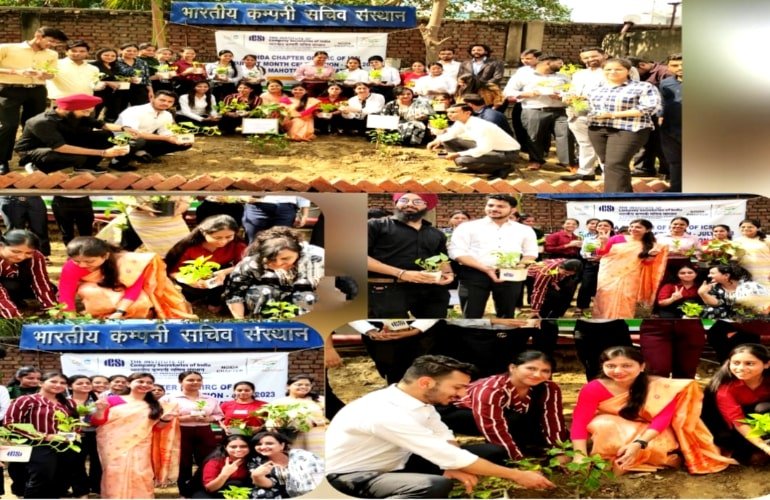 ICSI Noida Chepter celebrated Van Mahotsav, GST and Doctor’s Day
